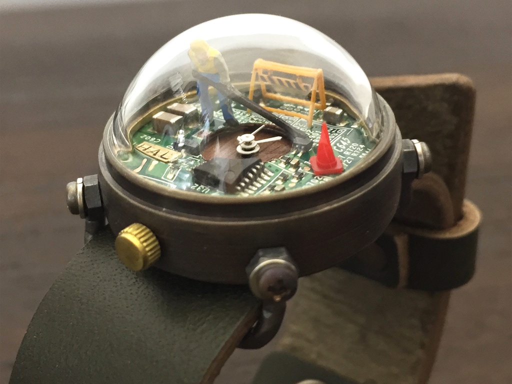 「ヒト時計 No.3」はる時計　Web限定アウトレット　オリジナル手作り時計