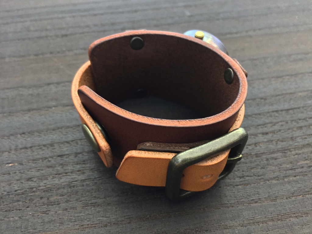 「青島」はる時計 オリジナル手作り時計 文字盤:3J ベルト色:CM