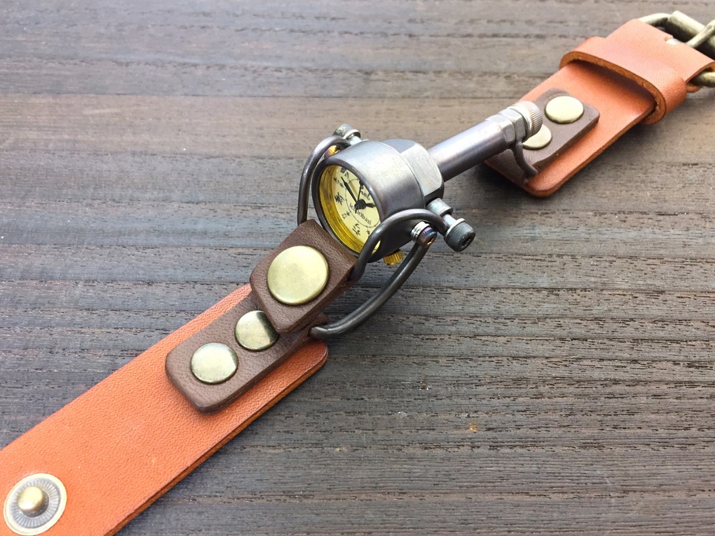 「ガリレオ」はる時計 オリジナル手作り時計 文字盤:2R ベルト色:BR