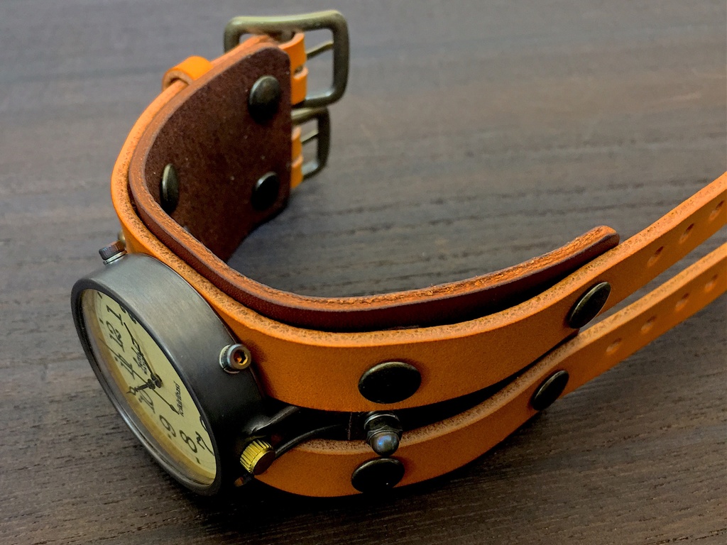 「スプートニク」はる時計 オリジナル手作り時計 文字盤:3A ベルト色:CM