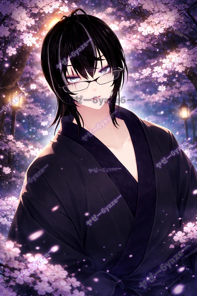 💟 桜散る満月の夜桜背景 💟 夜宵くんのイメージ背景です!