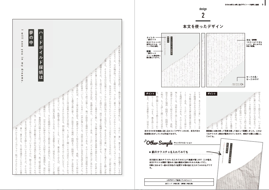 そのまま使える同人誌デザイン 小説同人誌編