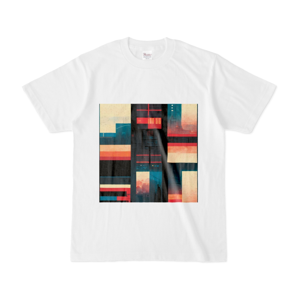 サイバーパンクな幾何学模様Tシャツ2