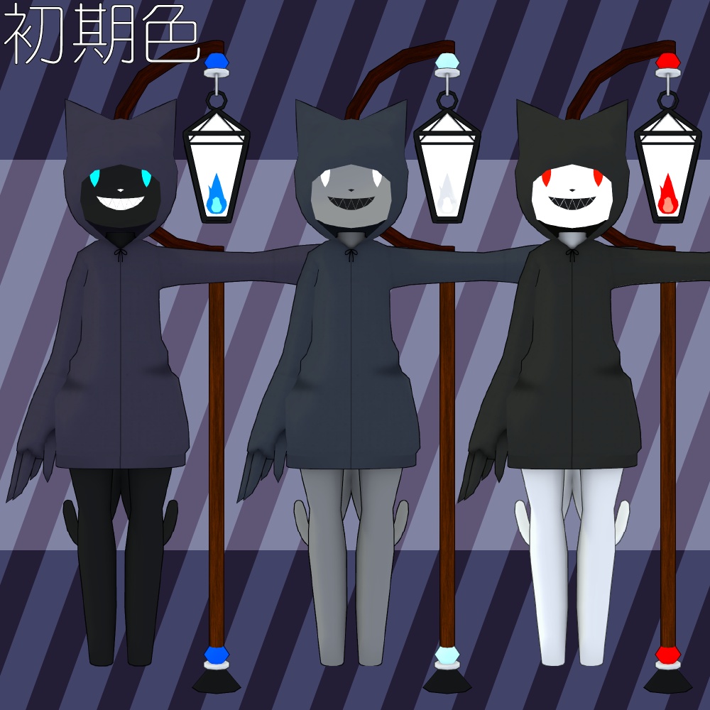 VRChat想定3Dアバター【ミンウ】