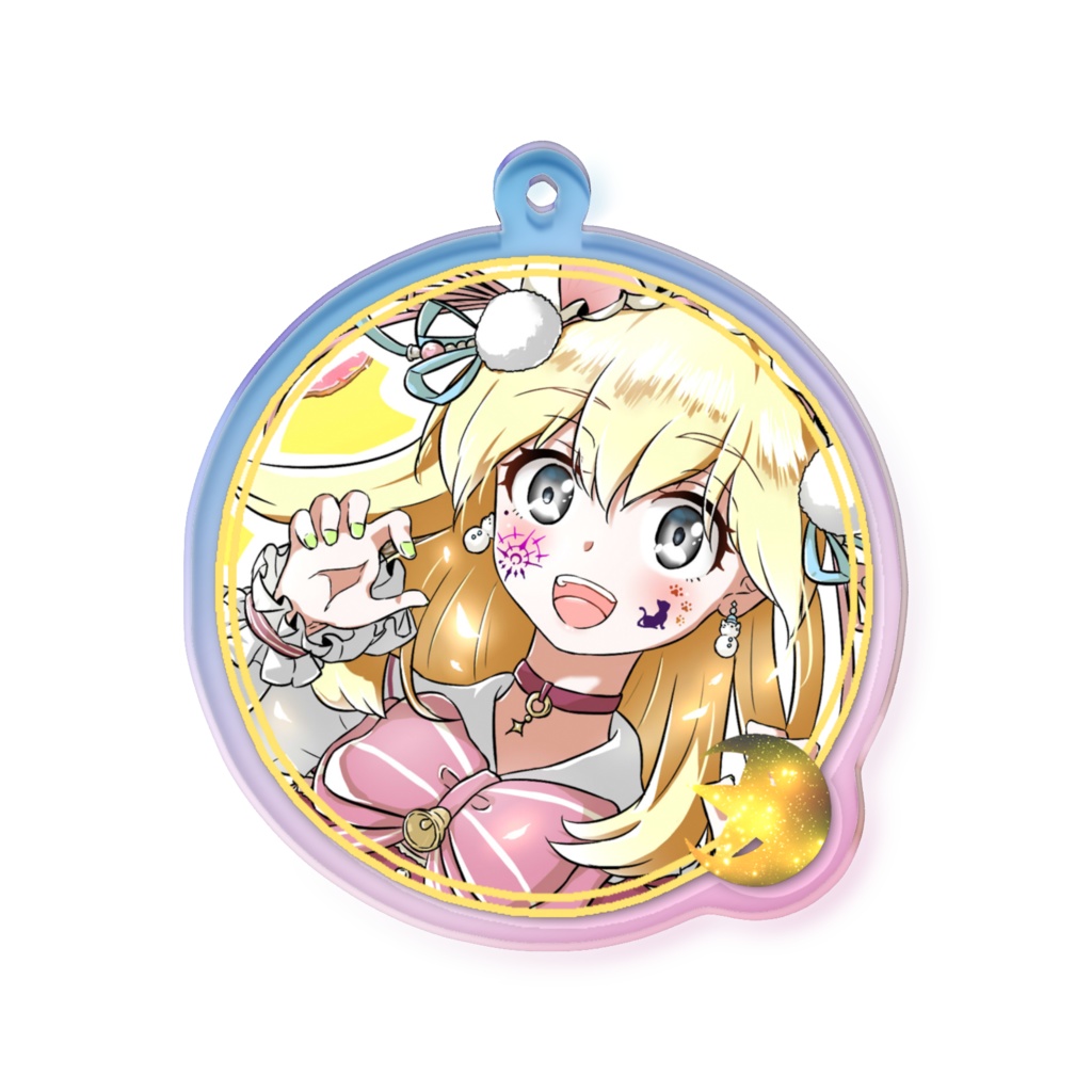 オーロラアクリルキーホルダー_星乃 ここみ (REALITYアバターイラスト)