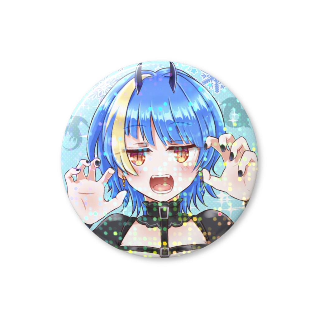 ホログラム缶バッジ_黒輝 美羽 (REALITYアバターイラスト)