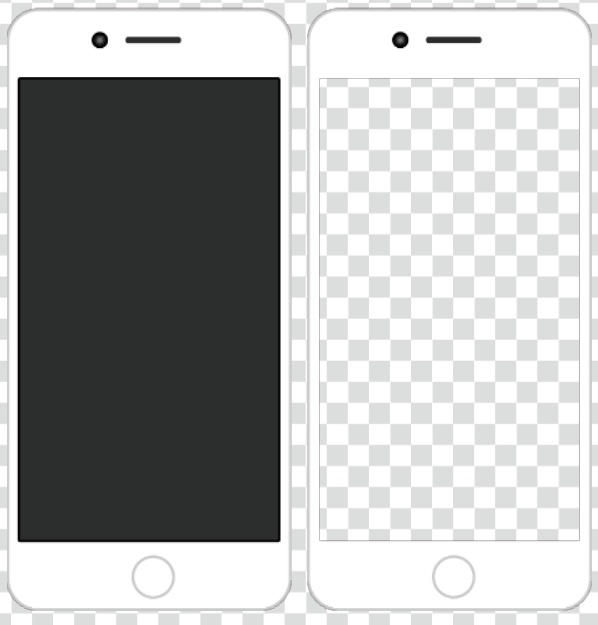 (動画用素材)白黒スマホ型解説枠/フレーム【画面サイズ16:9】(白黒2種ずつ・4種)【ニコニ・コモンズ一時避難素材】