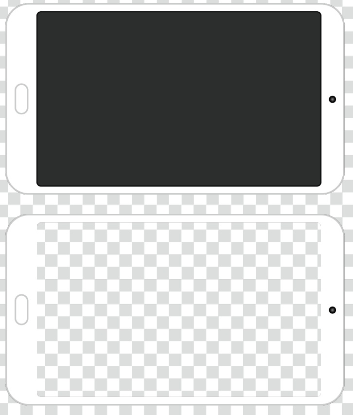 (動画用素材)白黒タブレット型解説枠/フレーム【画面サイズ16:9】(白黒2種ずつ・4種)【ニコニ・コモンズ一時避難素材】