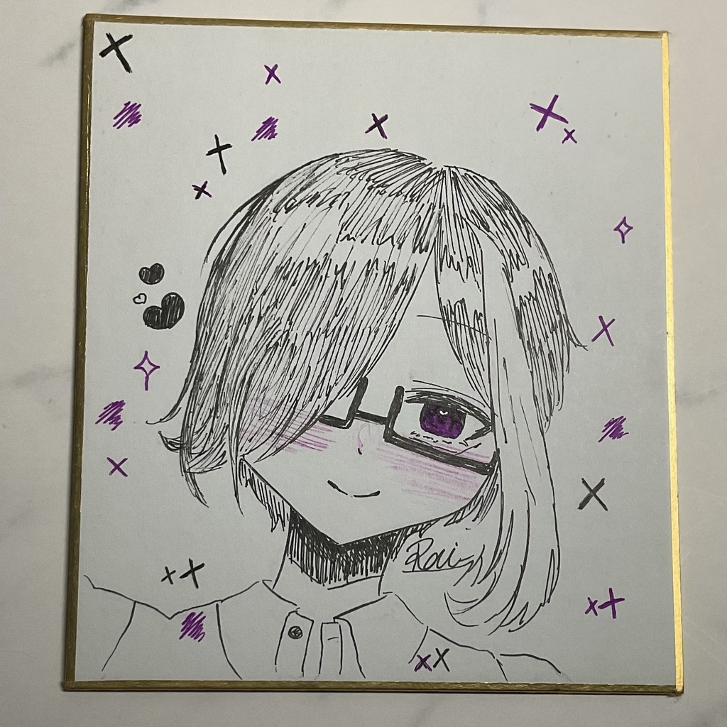 【ミニ色紙】purple 