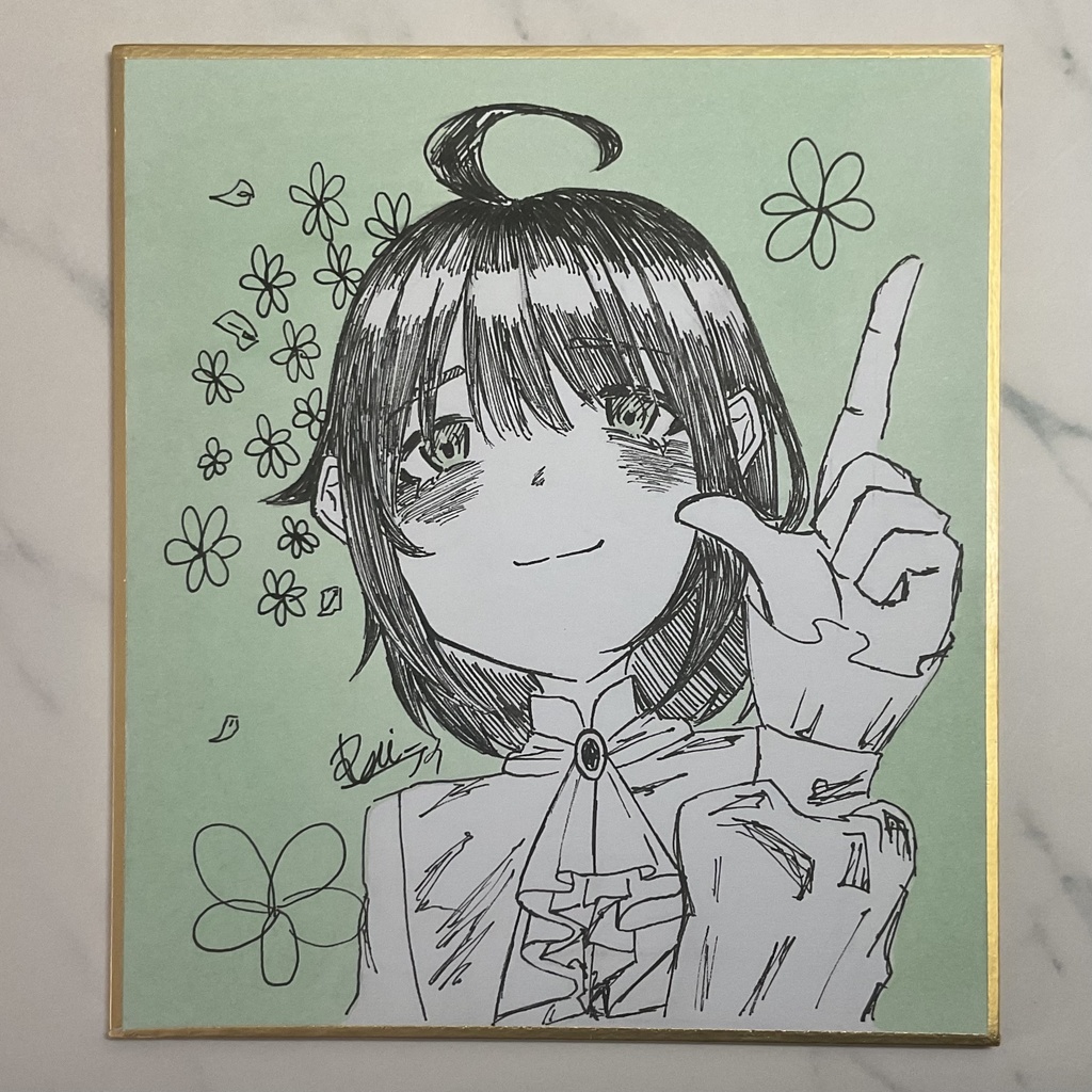 【ミニ色紙】Spring Green