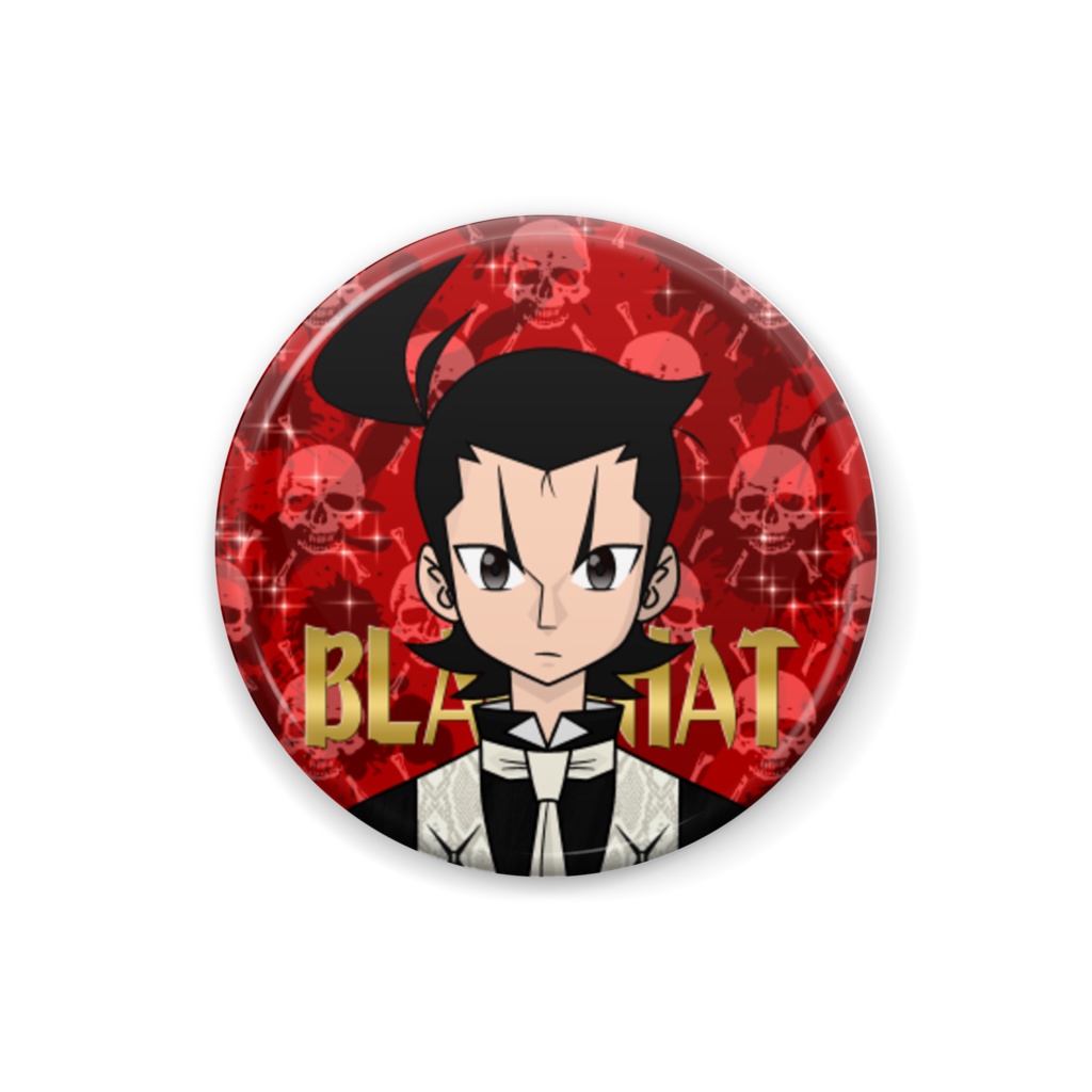 クロオ・ブラックハット　缶バッヂ