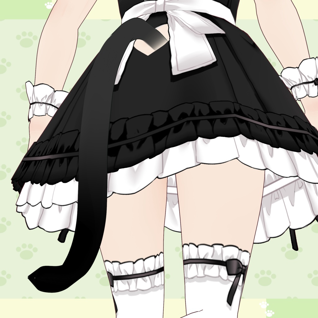 【Vroid】肌色付きのねこのしっぽ Cat Tail