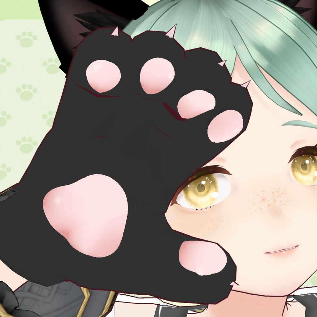 【Vroid】ねこの手(色変更可能) Cat Paws Color Changeable