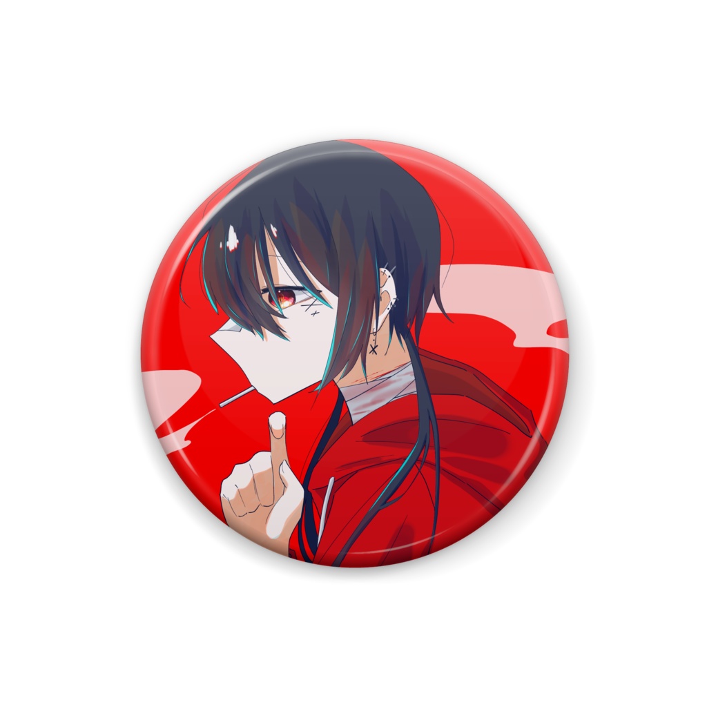 あかーい缶バッジ