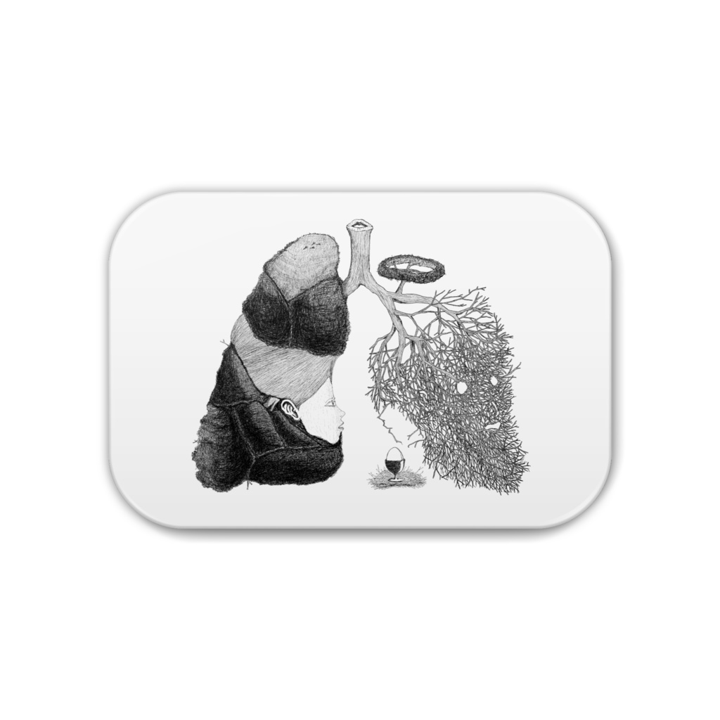 「呼吸と巣」缶バッジ