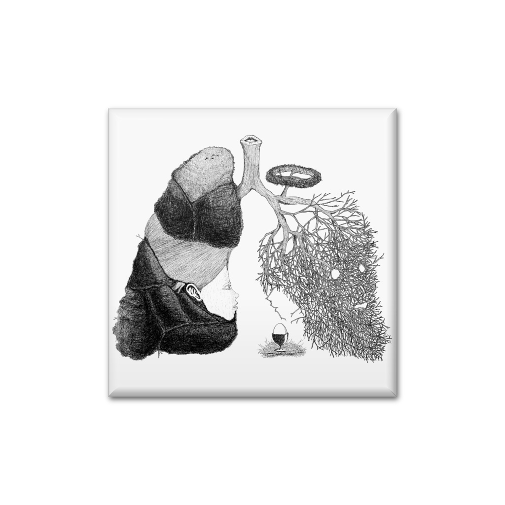 「呼吸と巣」缶バッジ