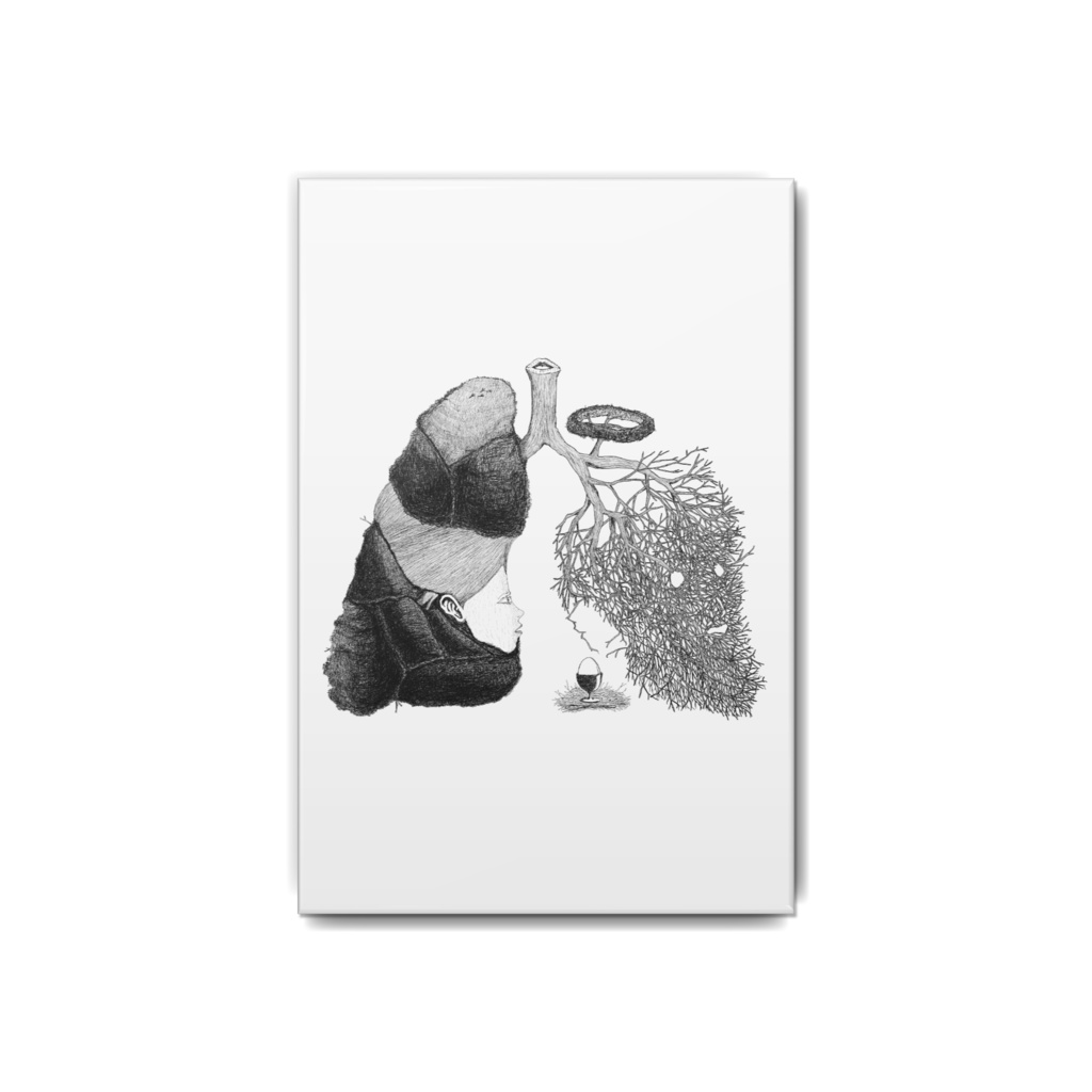 「呼吸と巣」缶バッジ