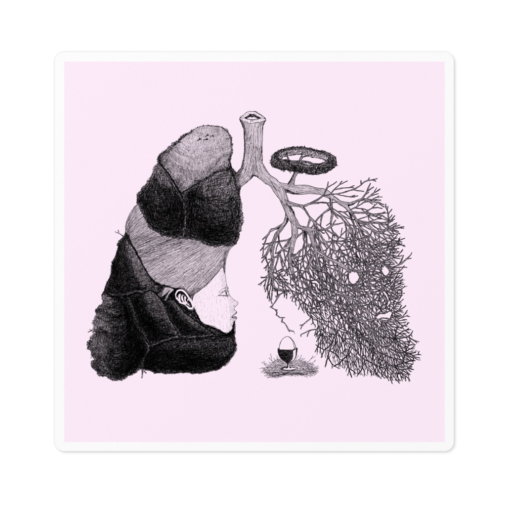 「呼吸と巣」カラーステッカー