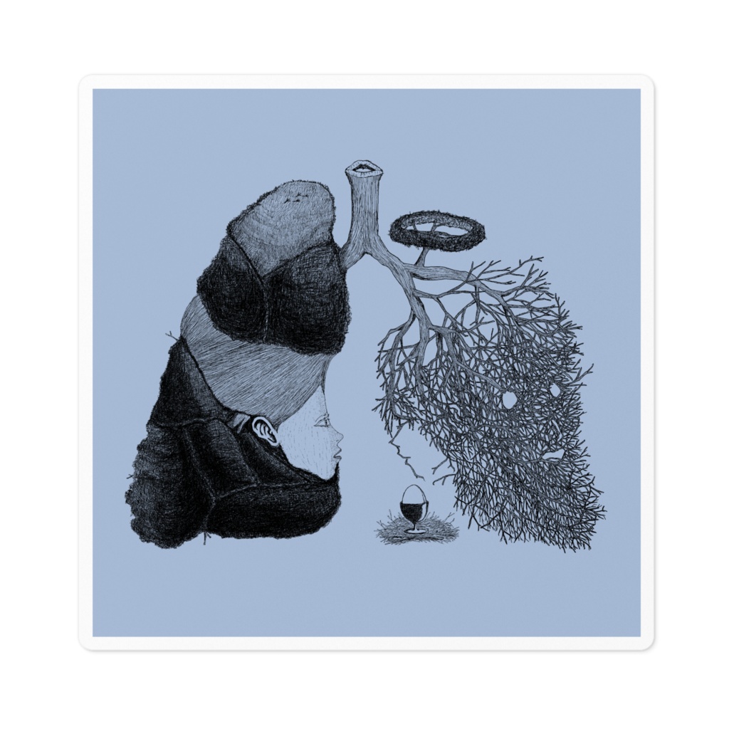 「呼吸と巣」カラーステッカー