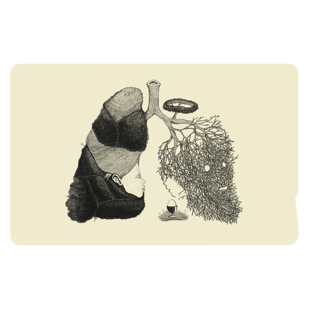 「呼吸と巣」ICカードカラーステッカー