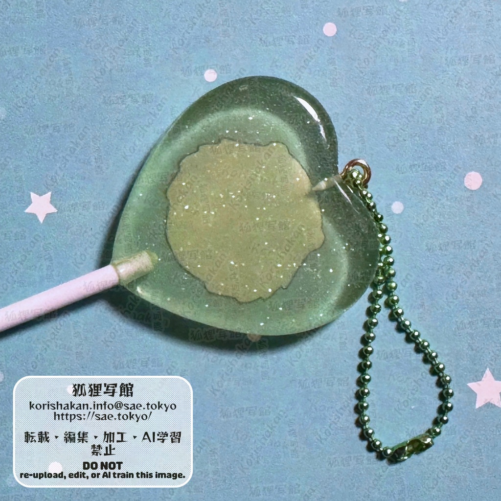 ペロキャン風アクリルキーホルダー