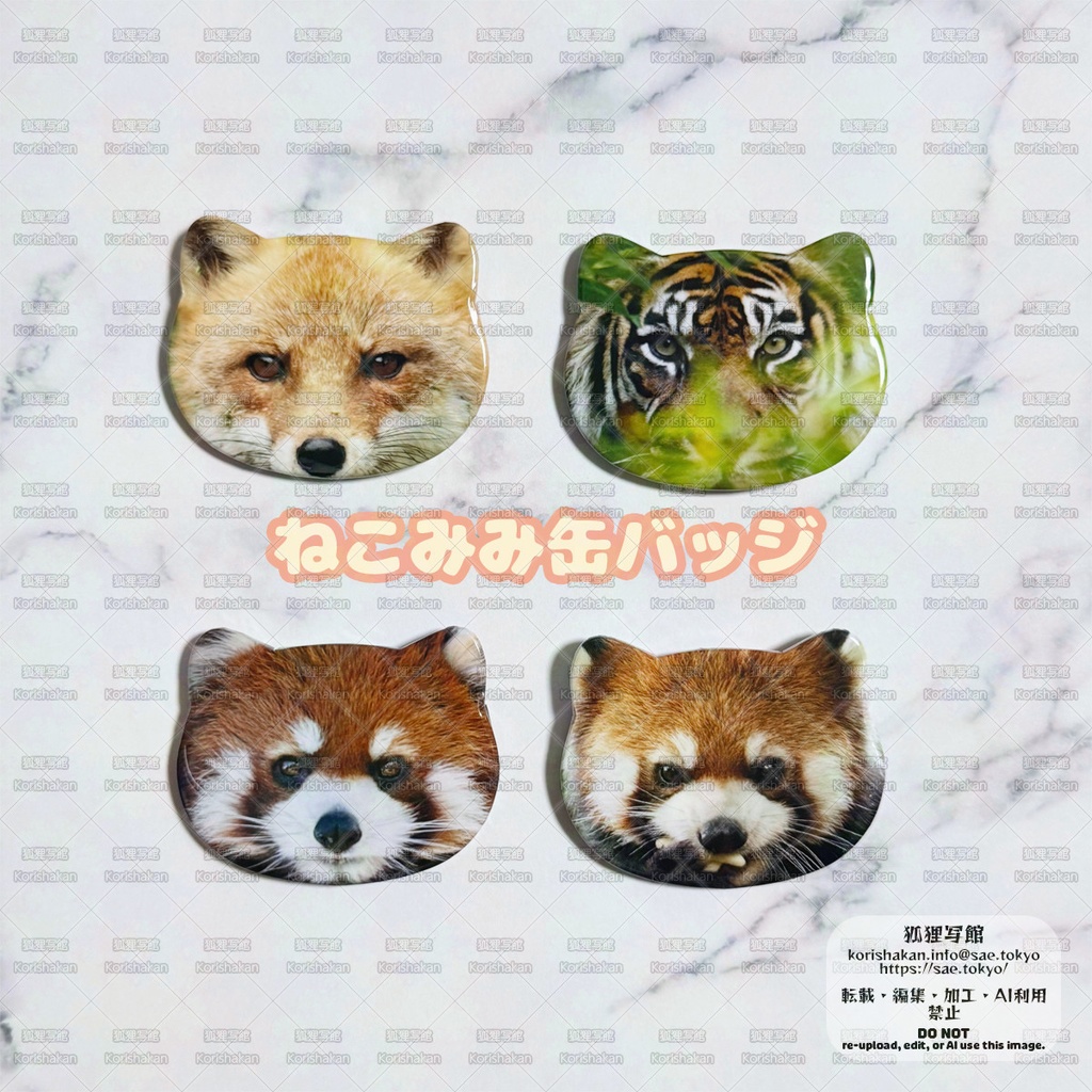 ねこみみ缶バッジ（2025年博物ふぇす）