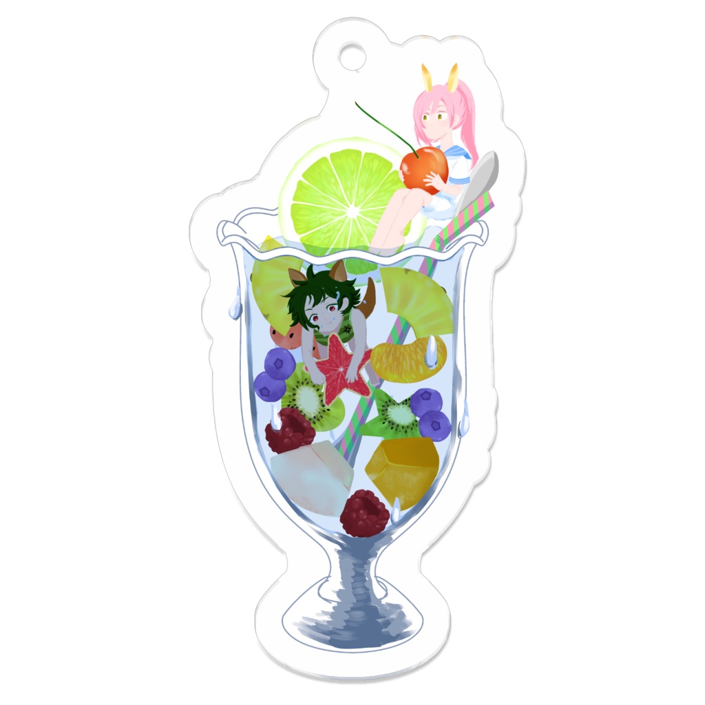 マンうさフルーツポンチアクキー