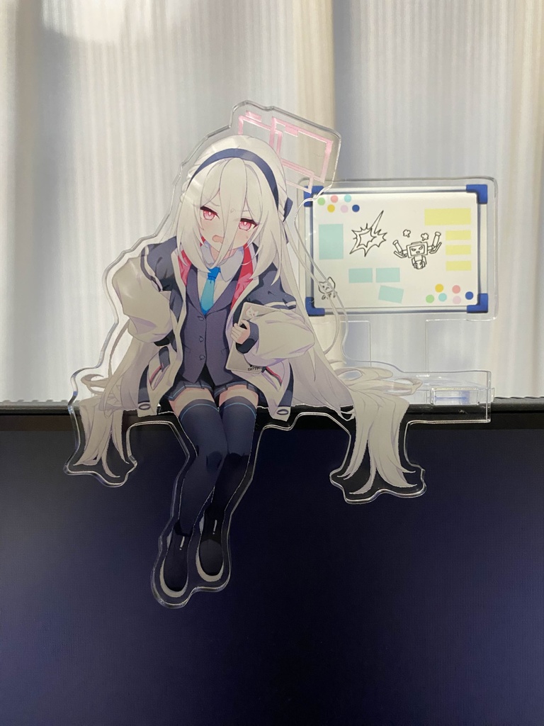 【受注用】ケイのメモボード付きお座りアクリルジオラマ