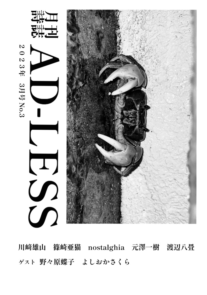 データ販売】詩誌AD-LESS 3号 - 自然体ストア - BOOTH