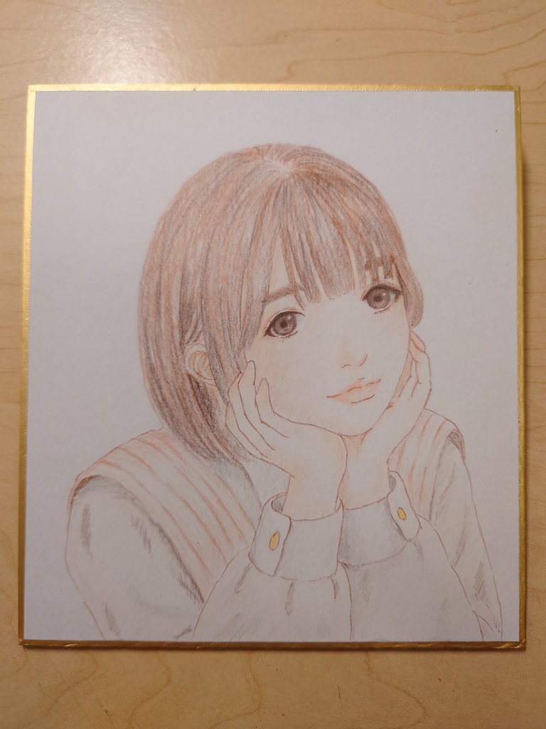 人物画 イラスト色紙