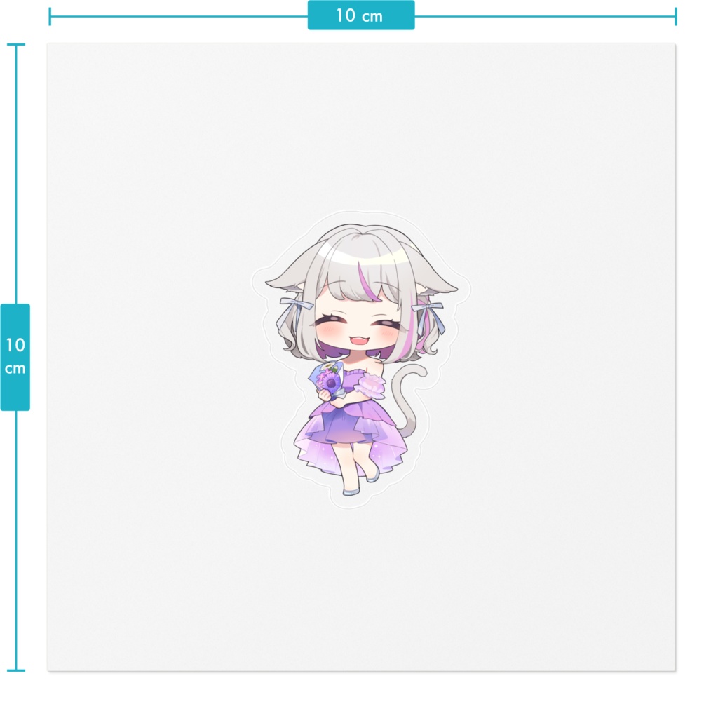 Twitch Partner 1st anniversary 笑顔ドレスまおステッカー(小さめ)