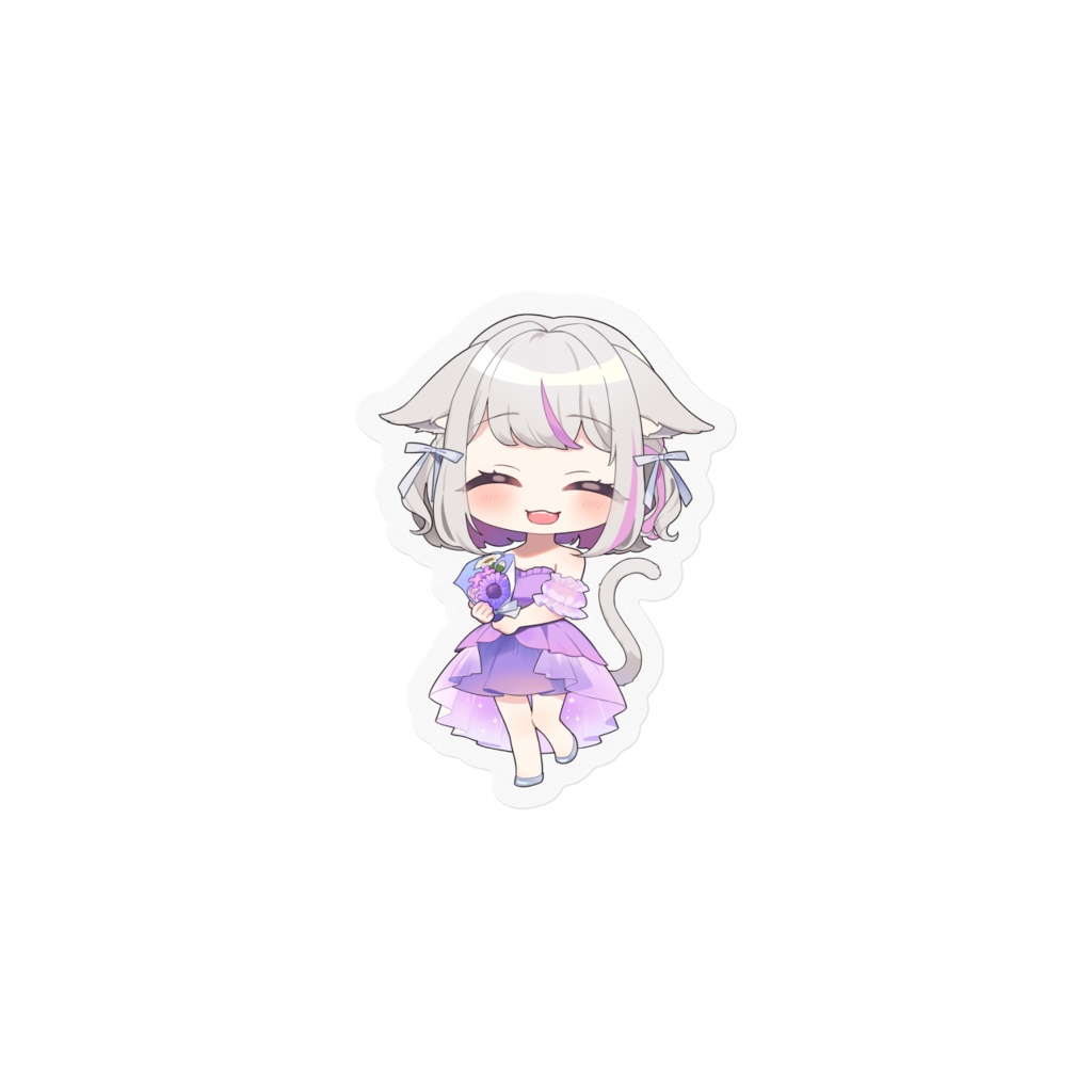 Twitch Partner 1st anniversary 笑顔ドレスまおステッカー(小さめ)