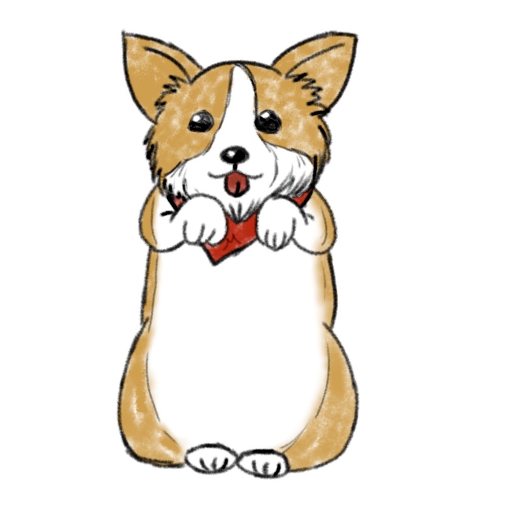 コーギーのコンさんアクリルキーホルダー