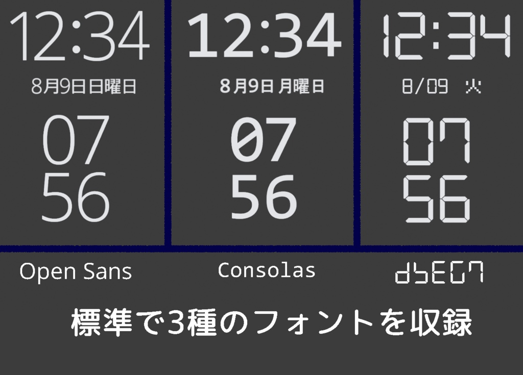 【OSC】アバター用デジタル時計システム