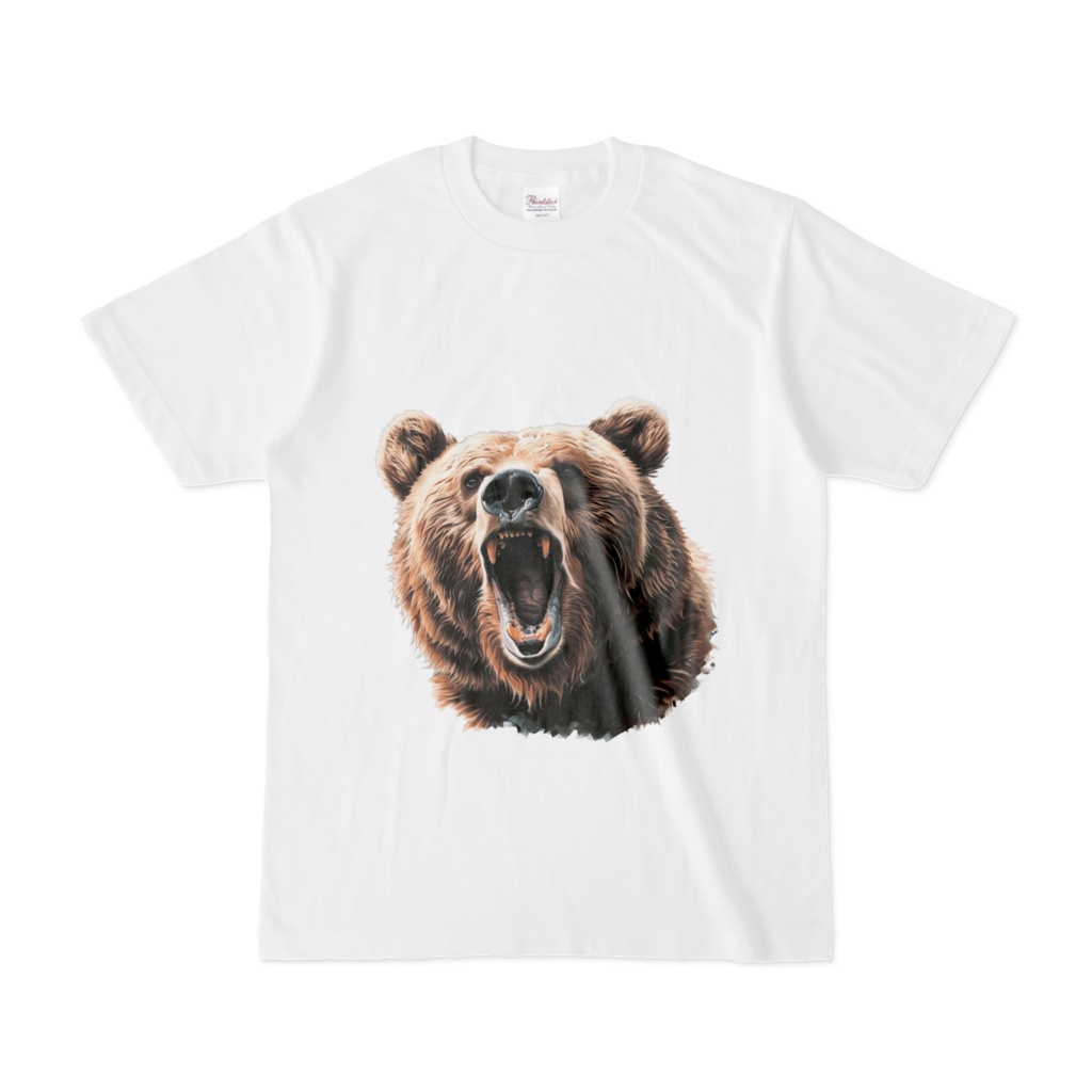 熊叫び顔Tシャツ