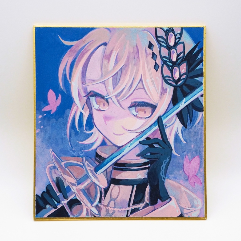 アナログ色紙：蓮見レイア（120×135mm）