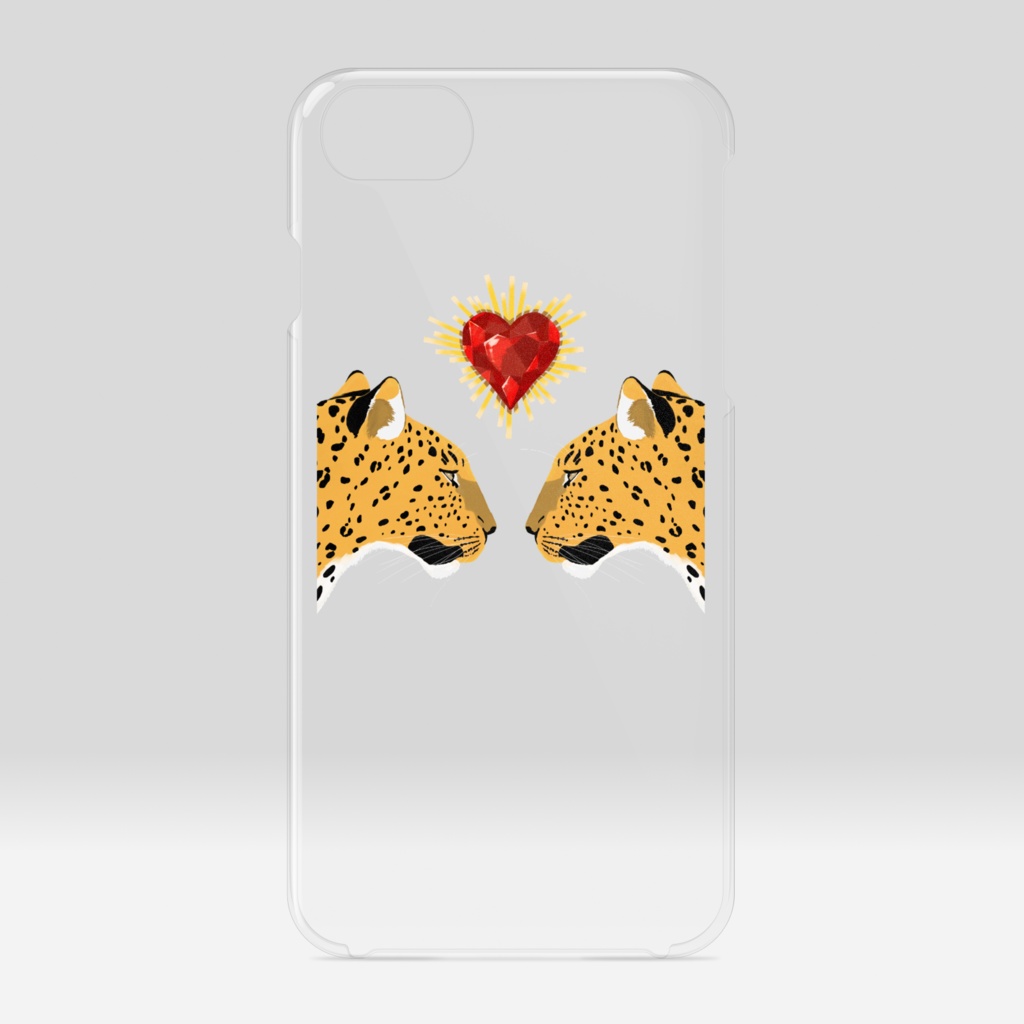 クリアスマホケース/iPhone/leopard