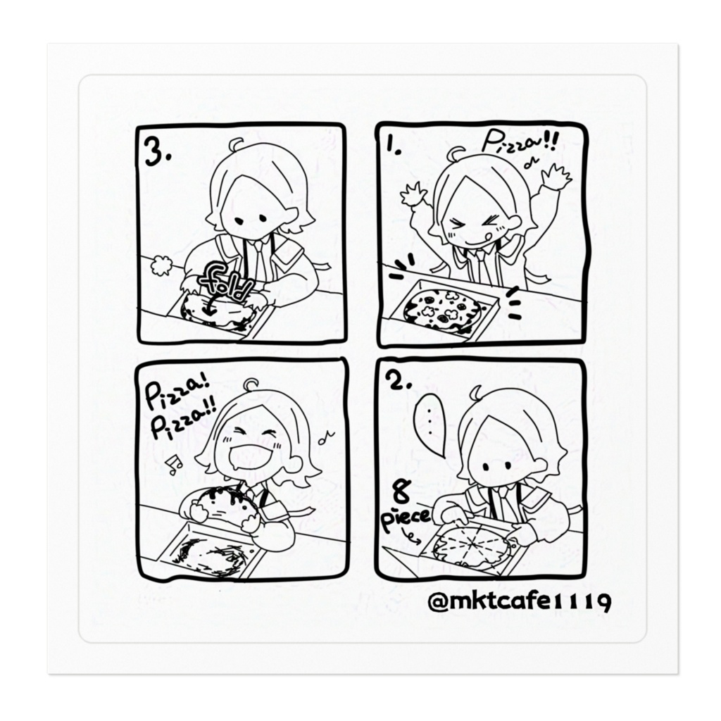 シンプルステッカー【ピザ】by巴みこと