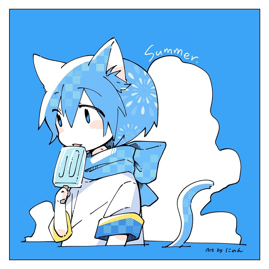夏のぬこくんマグネット
