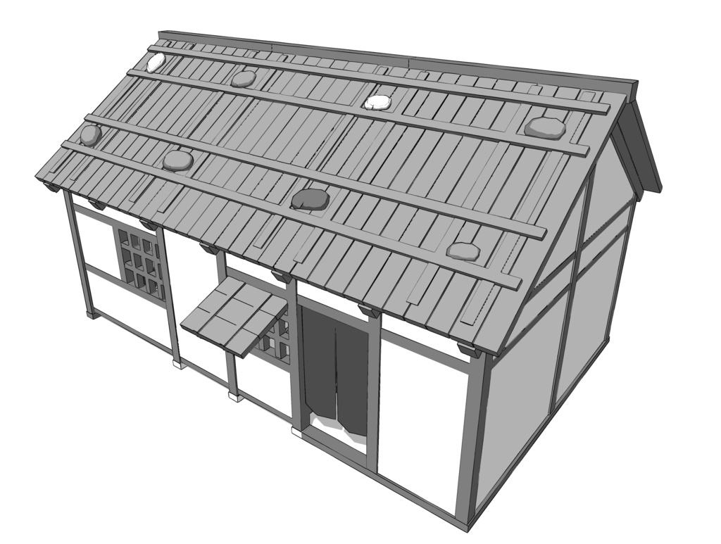 【3D素材】先生の長屋