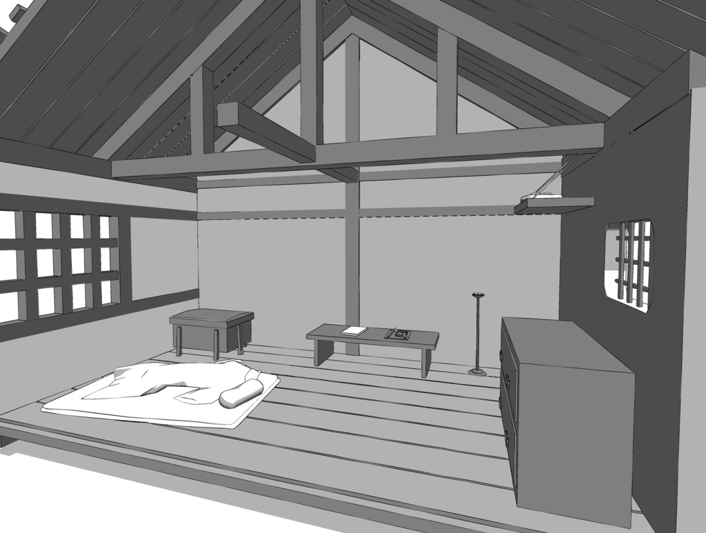 【3D素材】先生の長屋