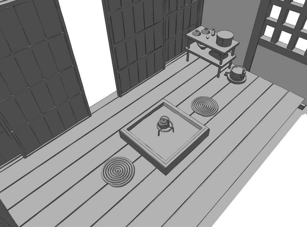 【3D素材】先生の長屋