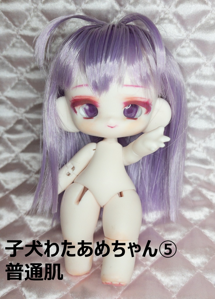 子犬わたあめ カスタム ヘッド+ボディ、カスタムウィッグ+おまけカボションアイ