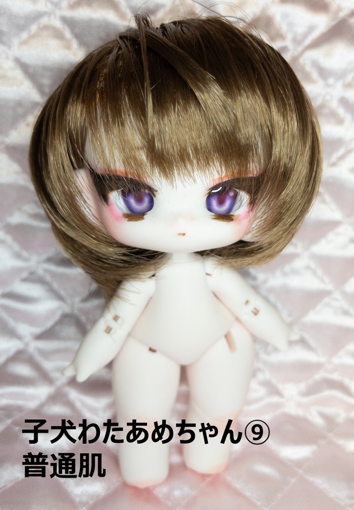 子犬わたあめ カスタム ヘッド+ボディ、カスタムウィッグ+おまけカボションアイ