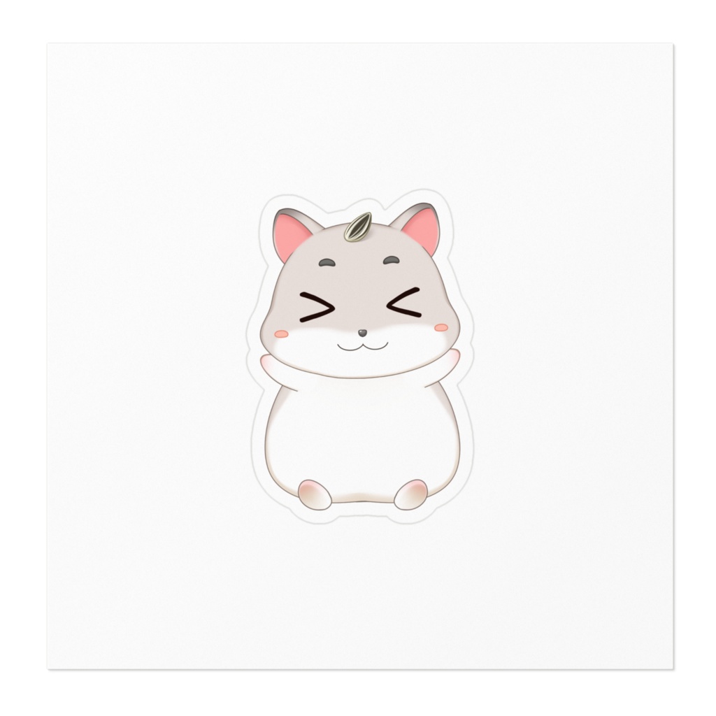 もちはむステッカー ><