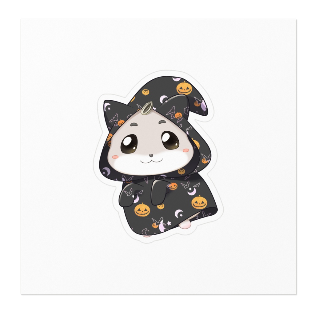 もちはむステッカー ハロウィン黒