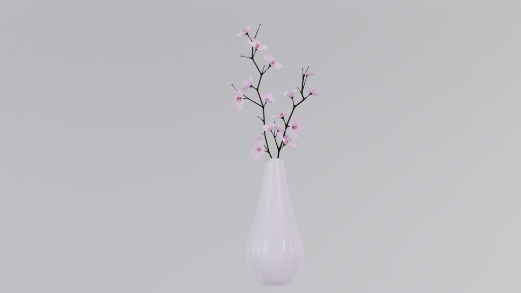 【blender】【FBX】桜　一輪挿し　SAKURAvase【unityパッケージ】