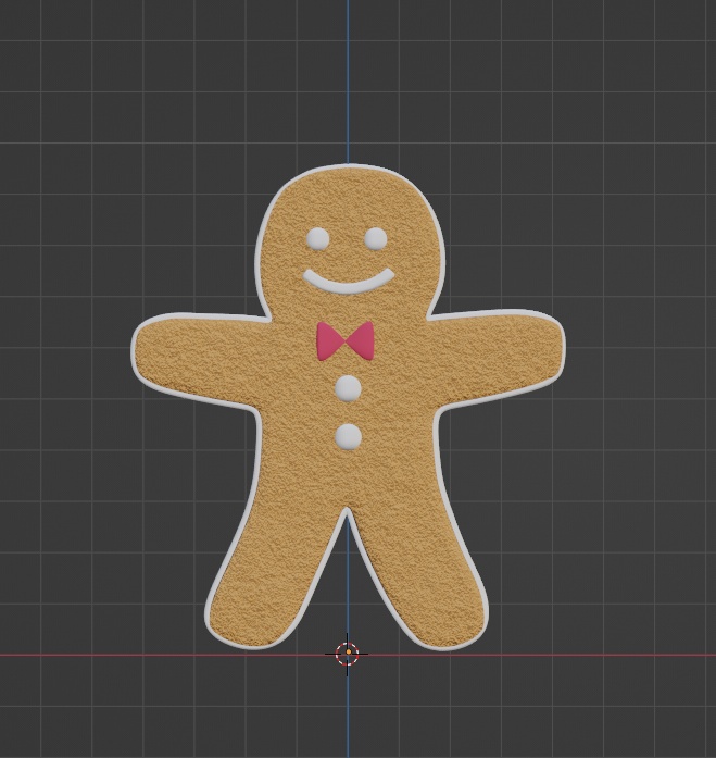 【blender】【FBX】gingerbreadmanクッキー　【unityパッケージ】