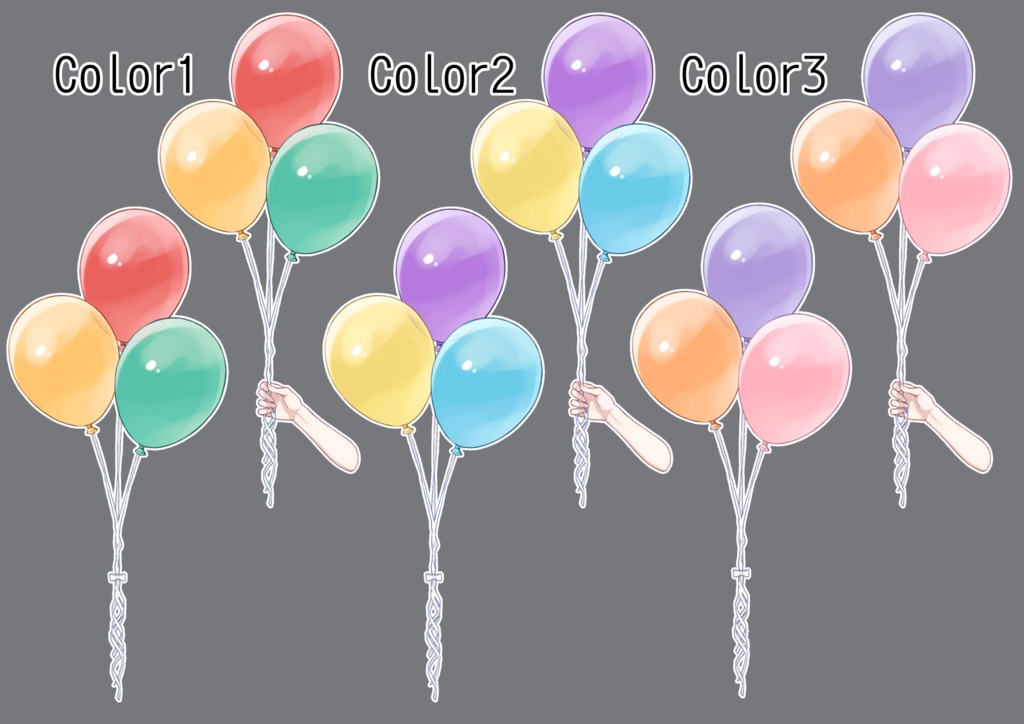 VTubeStudio用Live2Dアイテム 風船セット