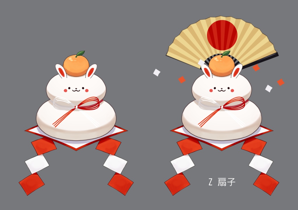 VTubeStudio用Live2Dアイテム もちもちうさぎ